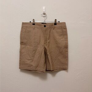 Ben Sherman Men's Khaki Herringbone Texture Shorts